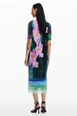 Vestidos Y Monos-Desigual Vestido midi flores