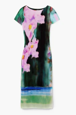 Vestidos Y Monos-Desigual Vestido midi flores