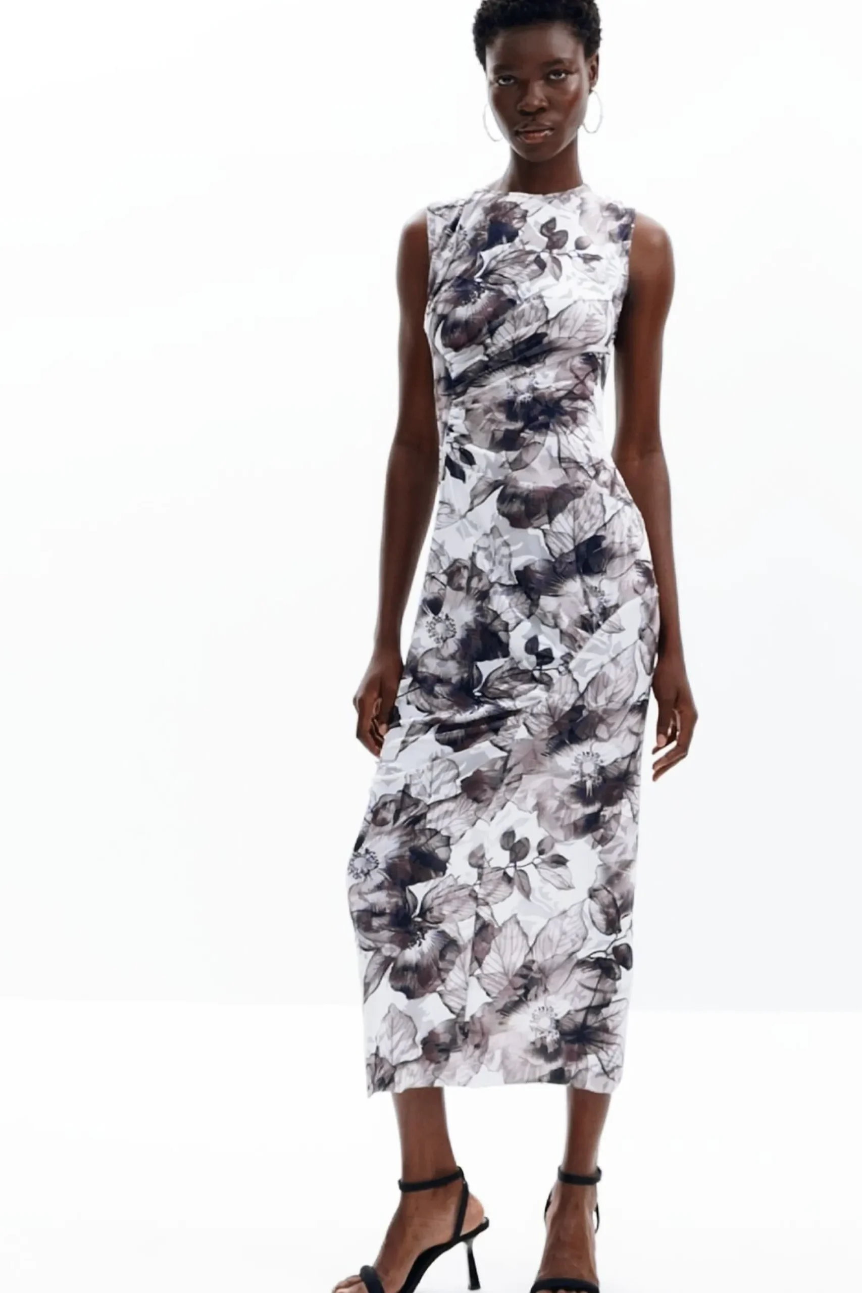 Vestidos Y Monos-Desigual Vestido midi flores