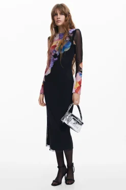 Vestidos Y Monos-Desigual Vestido midi flores