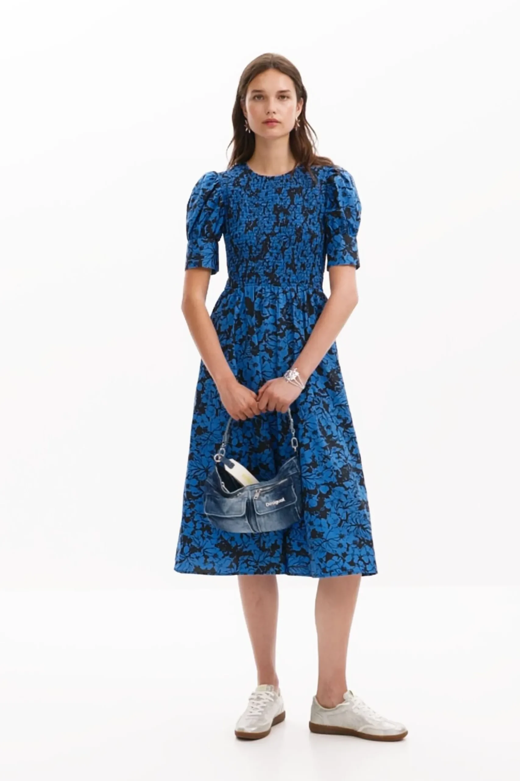 Vestidos Y Monos-Desigual Vestido midi flores