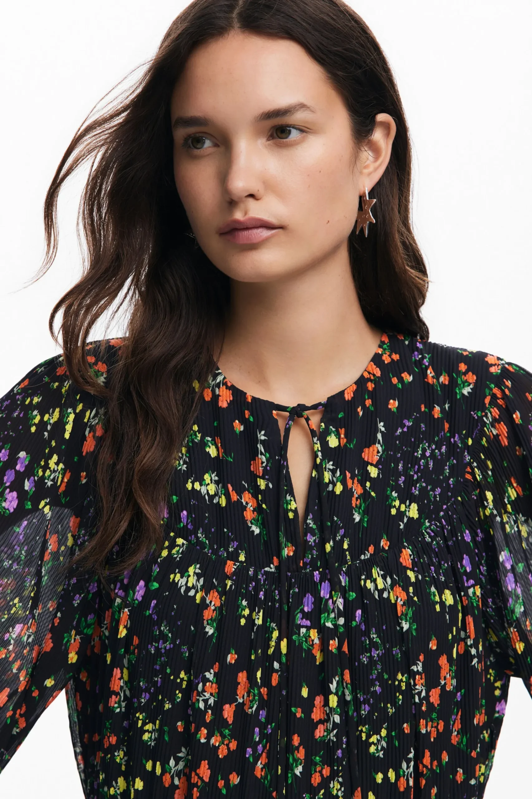 Vestidos Y Monos-Desigual Vestido midi flores