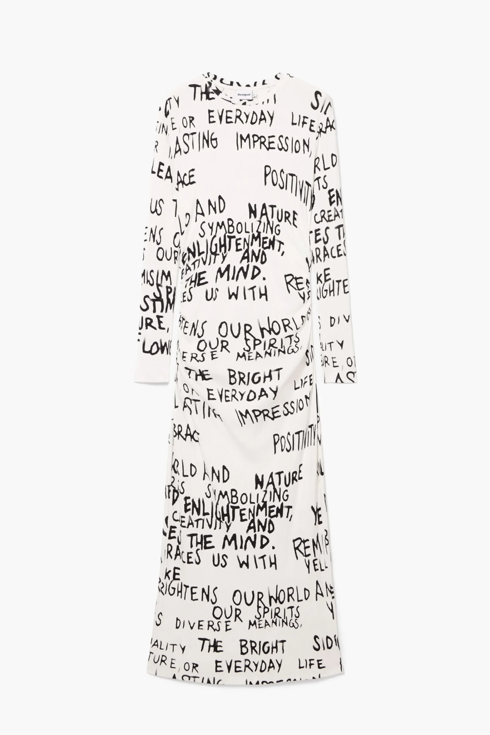 Ropa De Punto|Vestidos Y Monos-Desigual Vestido midi frase
