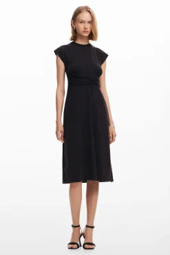 Vestidos Y Monos-Desigual Vestido midi frunces
