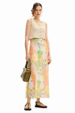 Vestidos Y Monos-Desigual Vestido midi híbrido