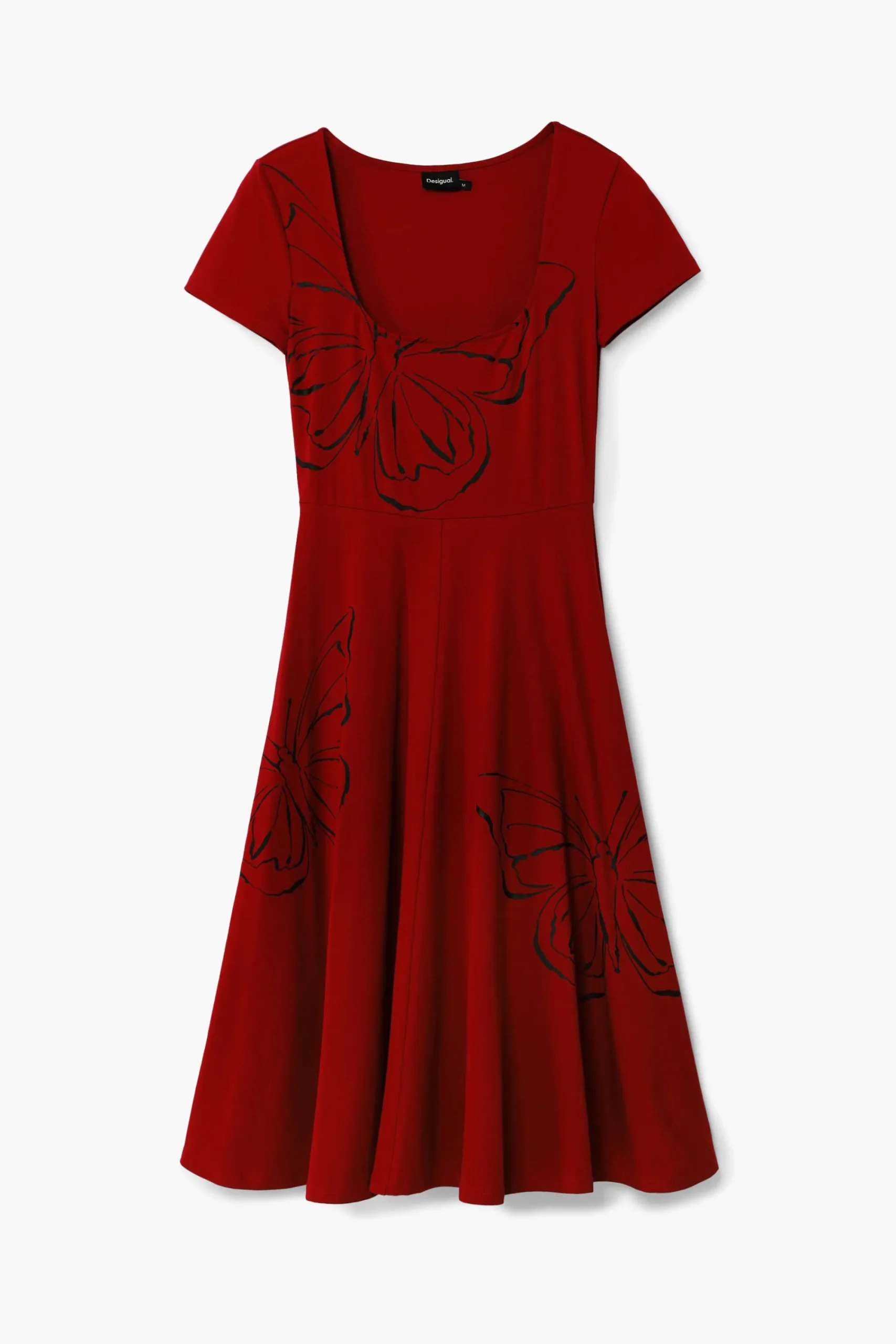 Vestidos Y Monos-Desigual Vestido midi mariposas
