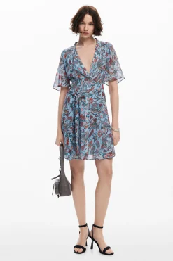 Vestidos Y Monos-Desigual Vestido midi motivos florales