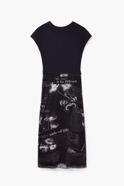 Vestidos Y Monos-Desigual Vestido midi textos