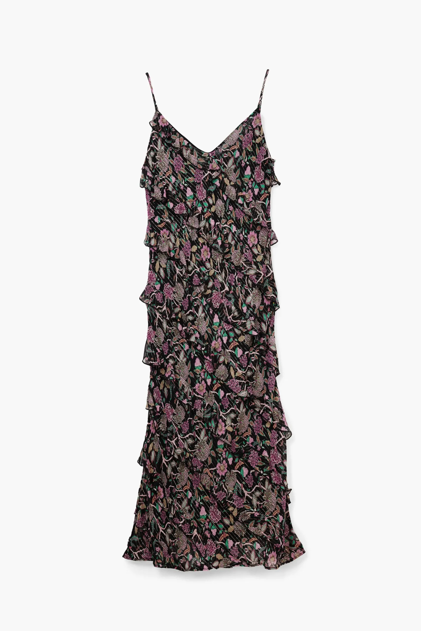 Vestidos Y Monos-Desigual Vestido midi volantes