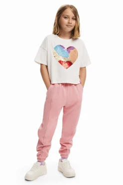 Camisetas Y Camisas-Desigual Vestido rayas corazón