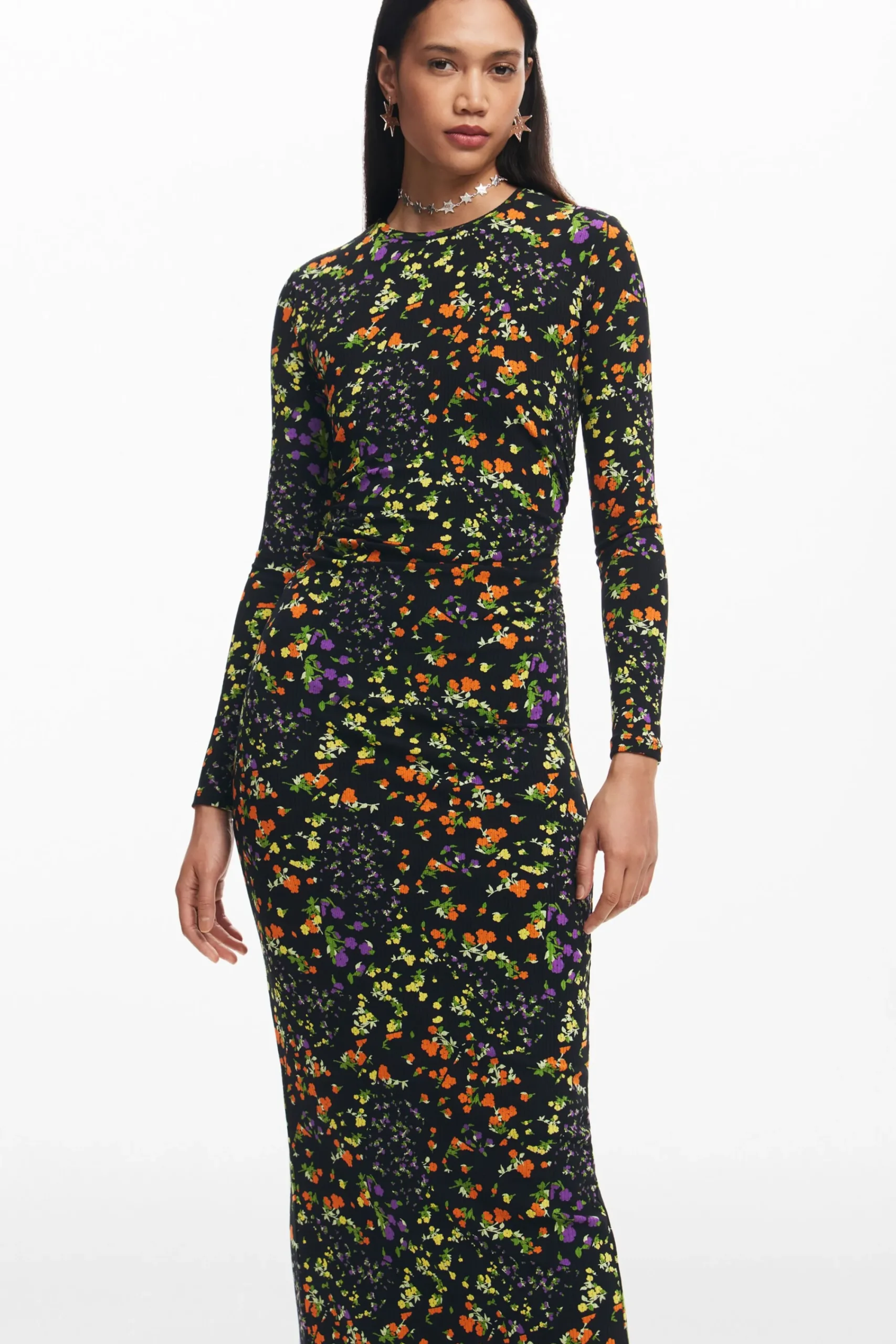 Vestidos Y Monos-Desigual Vestido slim flores