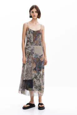 Vestidos Y Monos-Desigual Vestido tul estampado