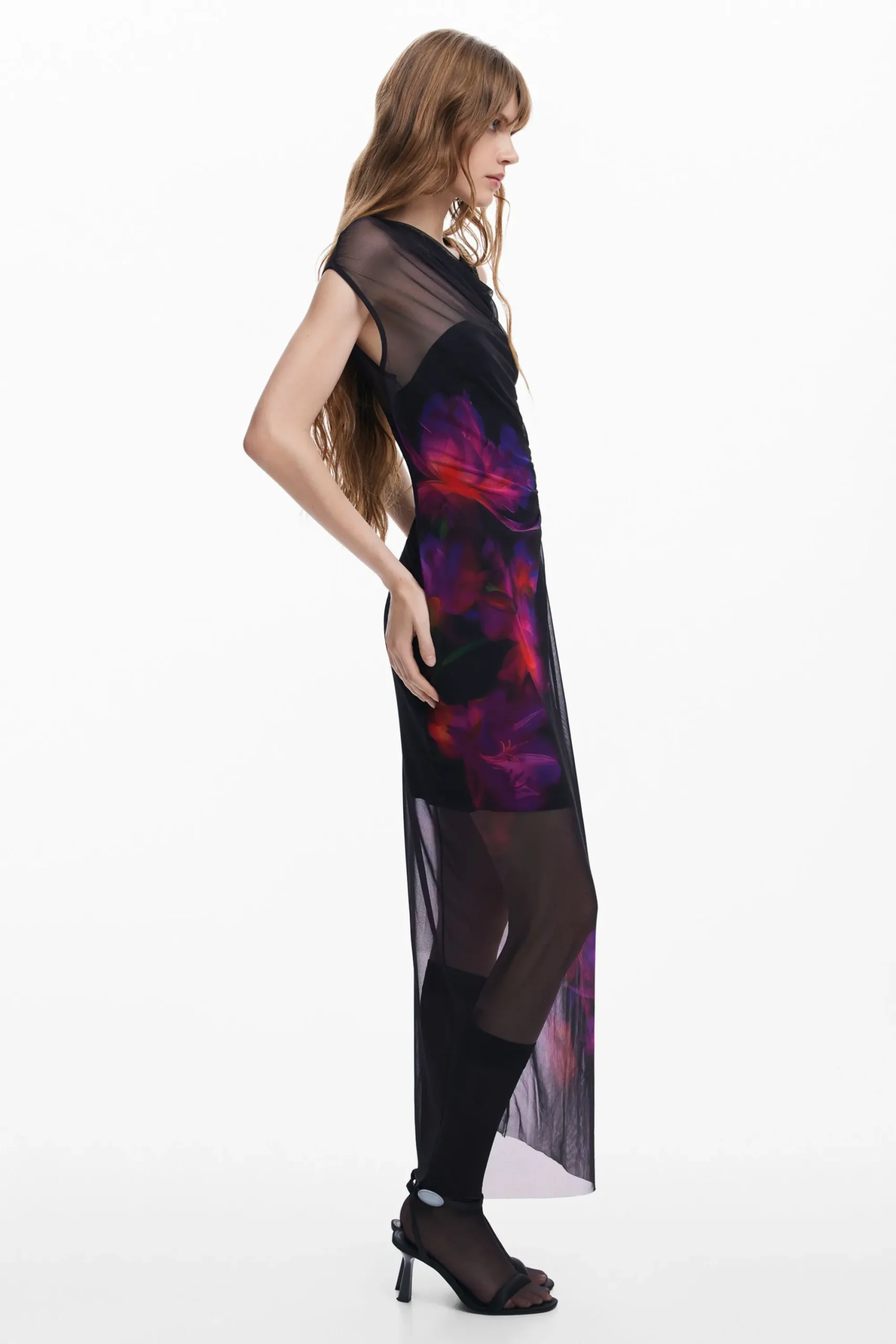 Vestidos Y Monos-Desigual Vestido tul flores